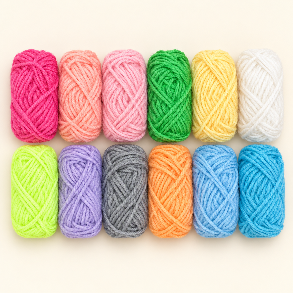 Pastel Mix 12-piece mini yarn craft set variant