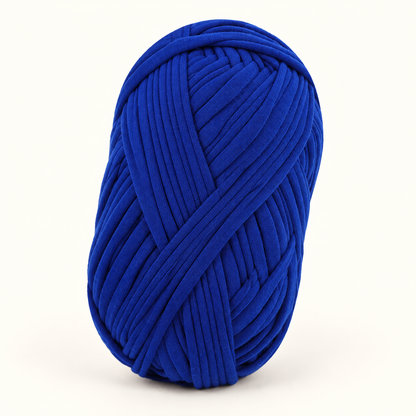 Royal Blue 100 g flat polyester T-shirt yarn skein variant