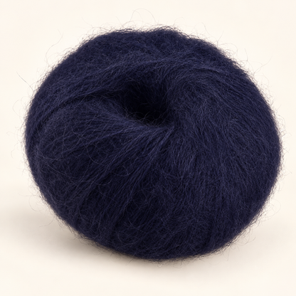 Navy Blue 25 g fluffy mohair-blend yarn ball variant