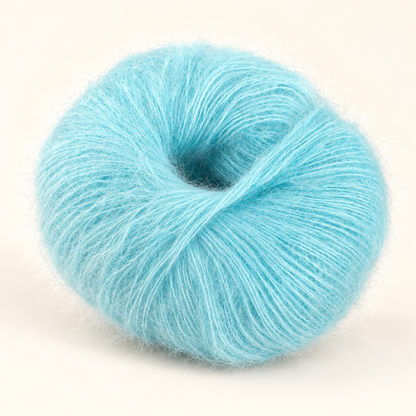 Sky Blue 25 g fluffy mohair-blend yarn ball variant