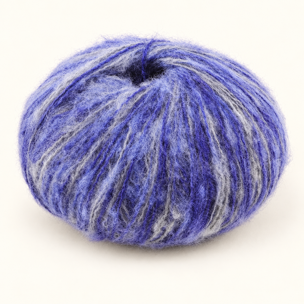 Indigo 25 g variegated mohair-blend yarn ball variant