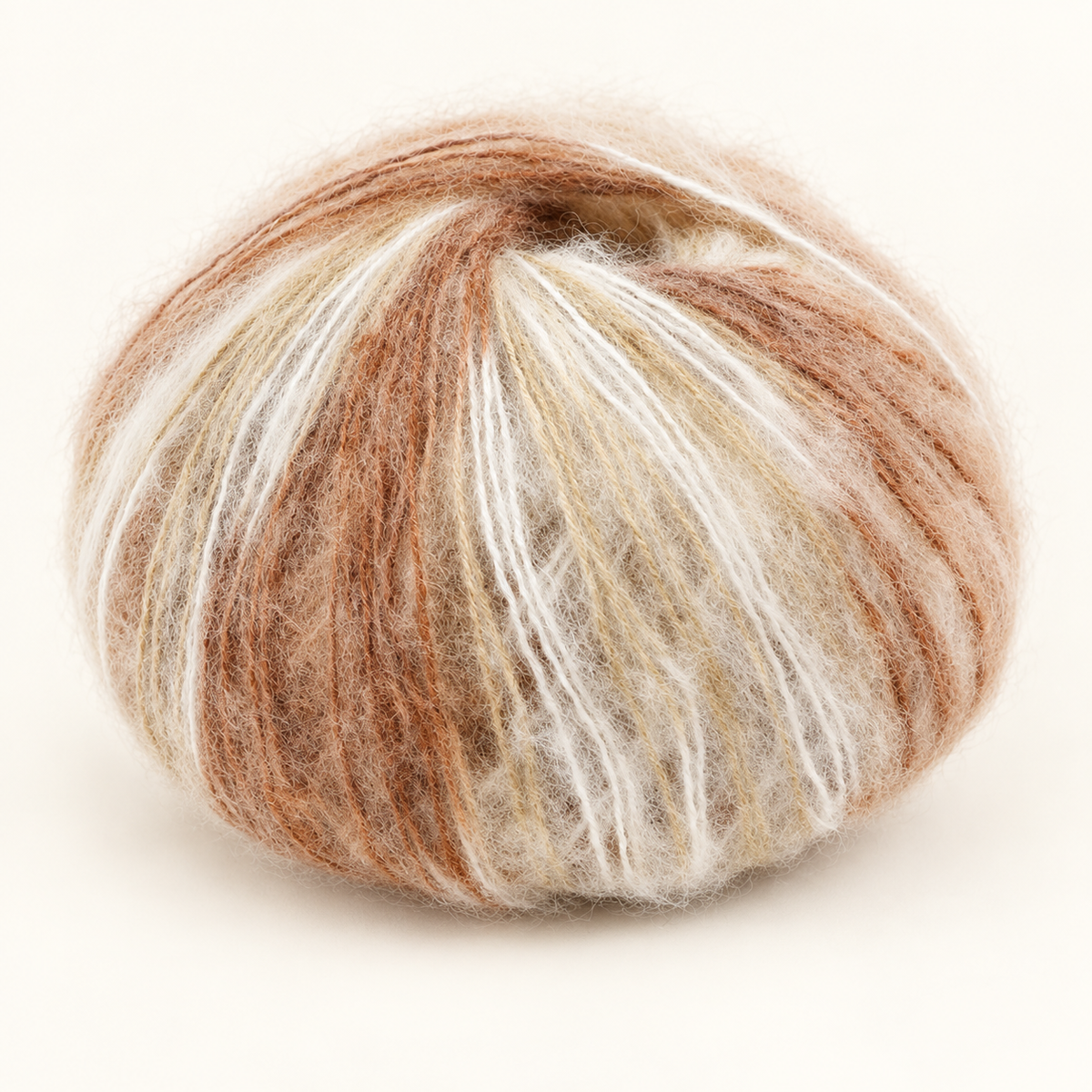 Natural Beige 25 g variegated mohair-blend yarn ball variant