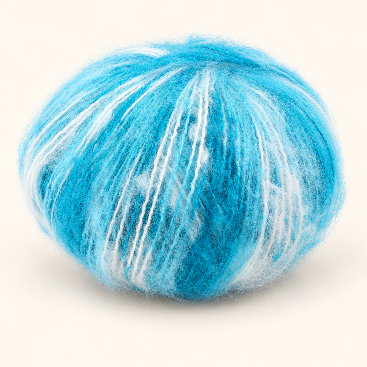 Sky Blue 25 g variegated mohair-blend yarn ball variant