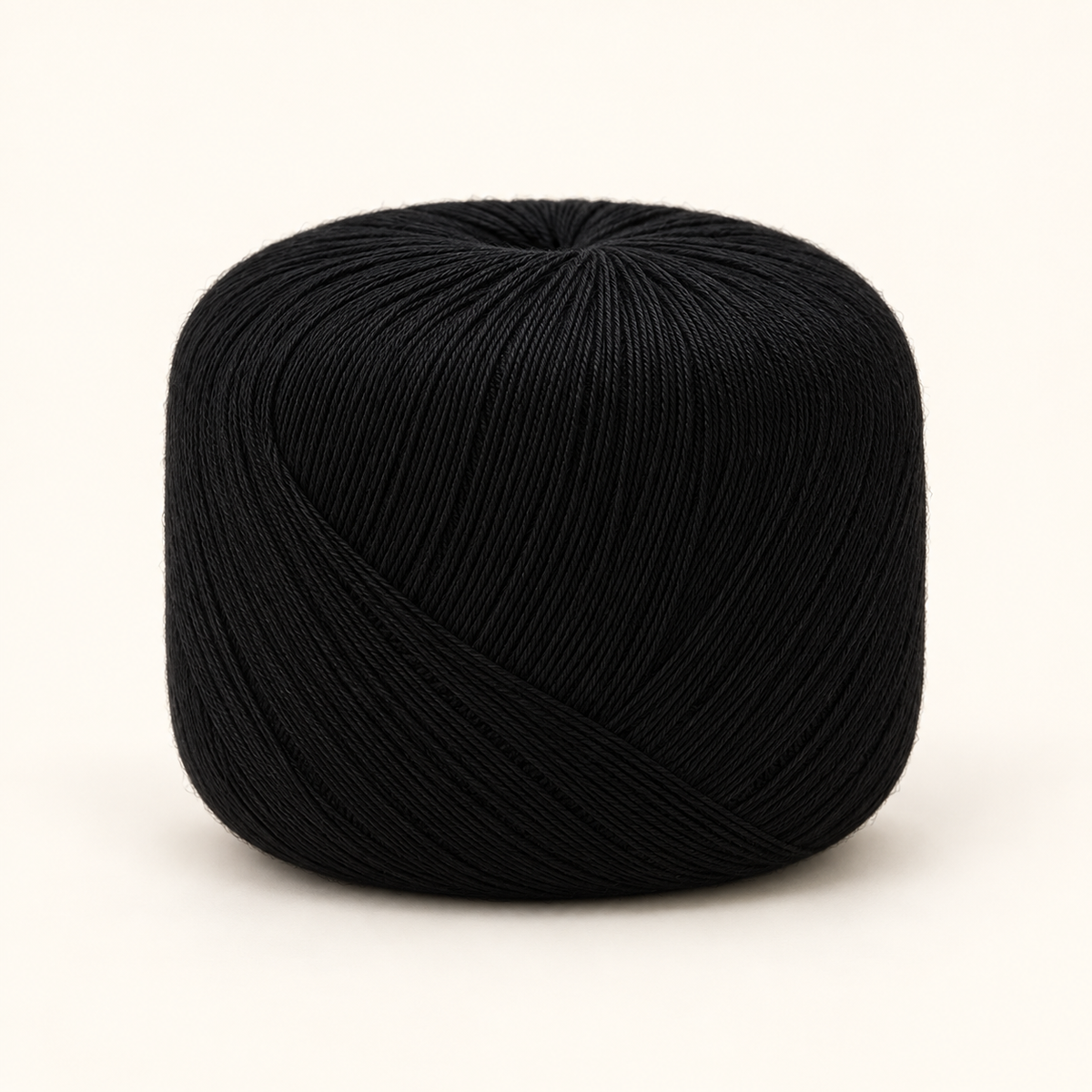 Black 50 g lightweight cotton-blend crochet yarn ball variant