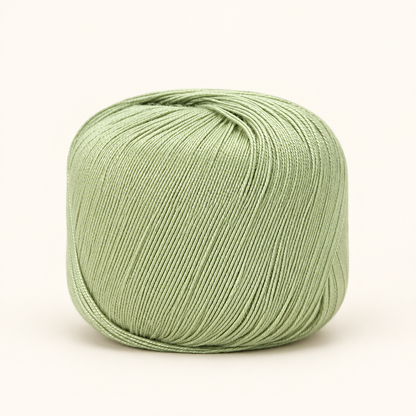 Sage Green 50 g lightweight cotton-blend crochet yarn ball variant
