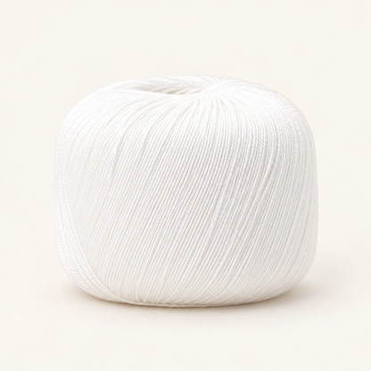 White 50 g lightweight cotton-blend crochet yarn ball variant