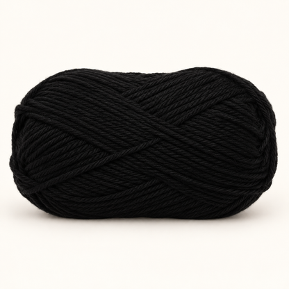 Black 50 g soft milk-cotton crochet yarn ball variant
