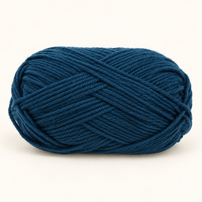 Navy 50 g soft milk-cotton crochet yarn ball variant