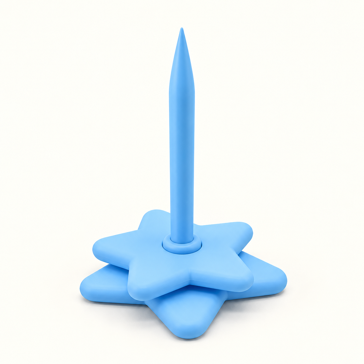 Blue rotating star yarn holder variant