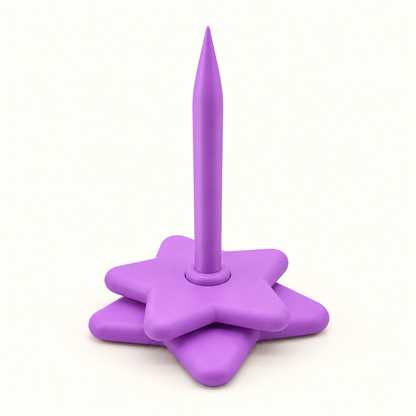 Purple rotating star yarn holder variant