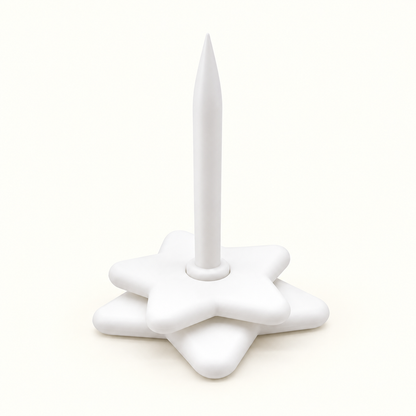 White rotating star yarn holder variant
