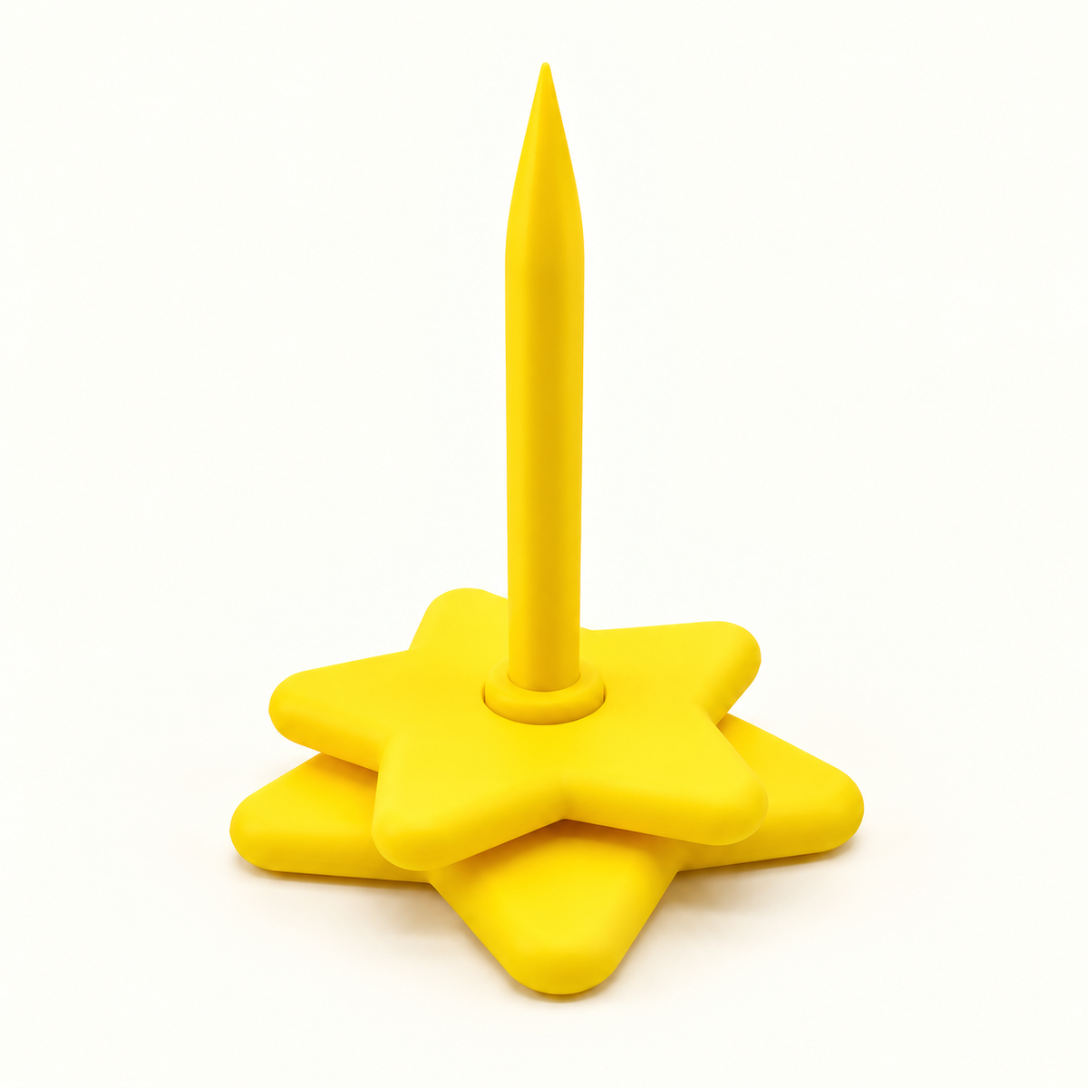 Yellow rotating star yarn holder variant