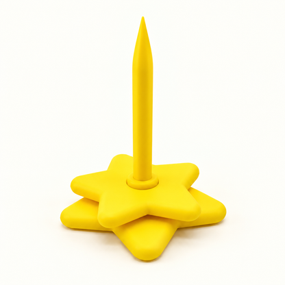 Yellow rotating star yarn holder variant