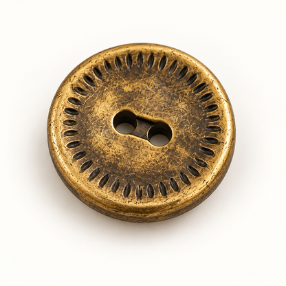 Athens Bronze vintage 18 mm two-hole metal button variant