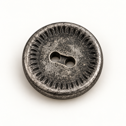 Bergen Iron vintage 18 mm two-hole metal button variant