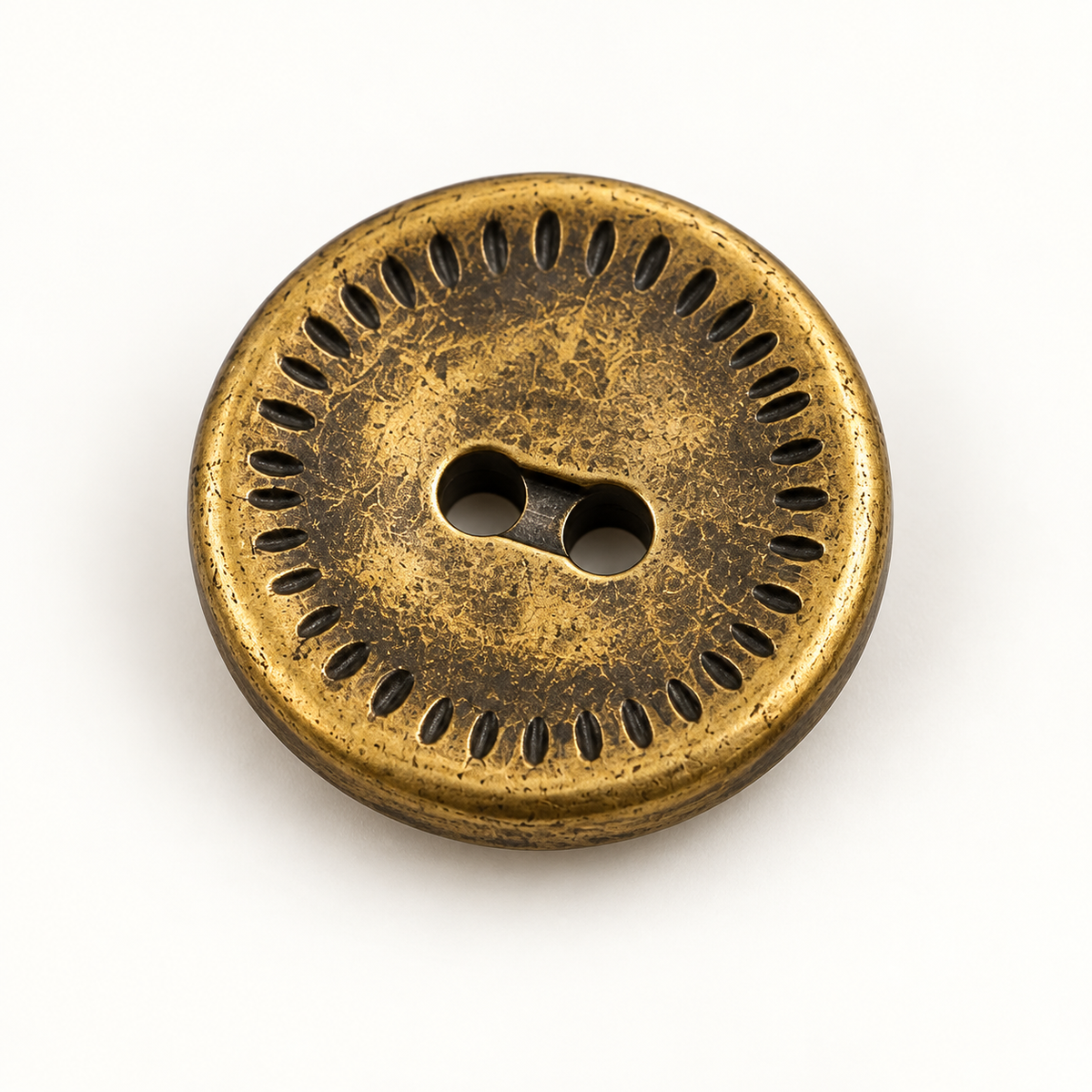 Cairo Gold vintage 18 mm two-hole metal button variant